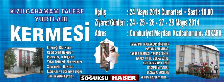 HAYIR KERMESİ CUMARTESİ GÜNÜ AÇILIYOR