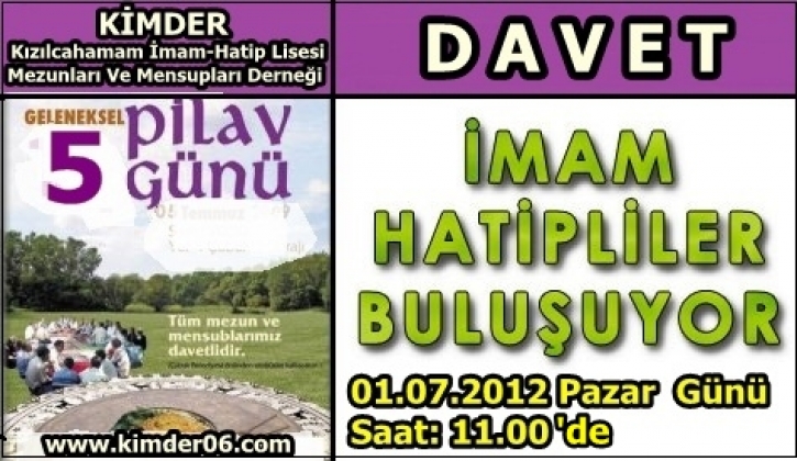 İHL PİLAV GÜNÜNÜ UNUTMA İHL PİLAV GÜNÜNÜ UNUTMA
