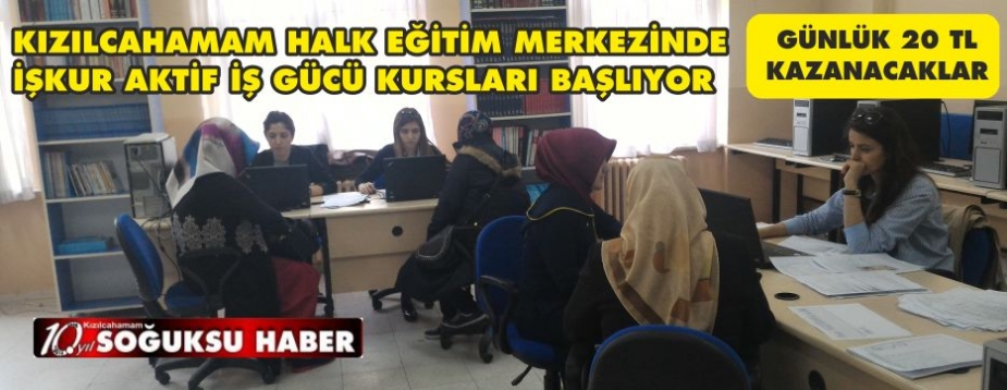  İŞKUR AKTİF İŞ GÜCÜ KURSLARI BAŞLIYOR