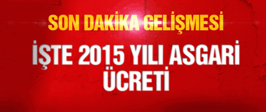 İŞTE 2015'İN ASGARİ ÜCRETİ