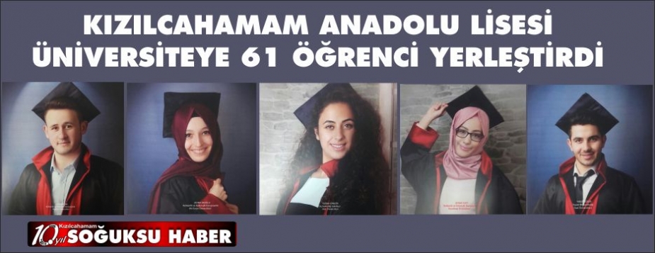 İŞTE ANADOLU LİSESİNDEN ÜNİVERSİTEYE YERLEŞEN ÖĞRENCİLER