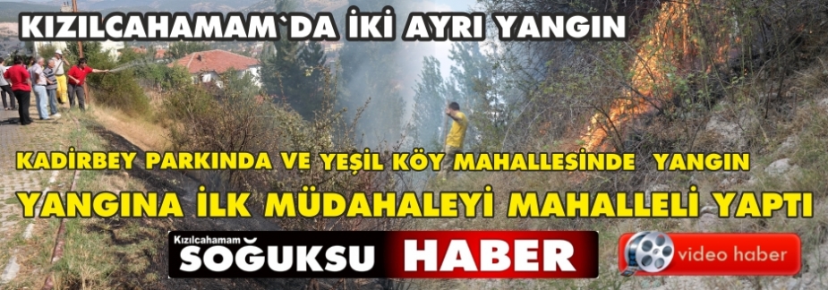 KADİRBEYDE ÇIKAN YANGIN KORKUTTU