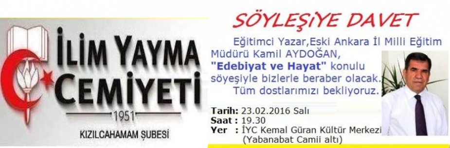 KAMİL AYDOĞAN KONFERANSINA DAVET