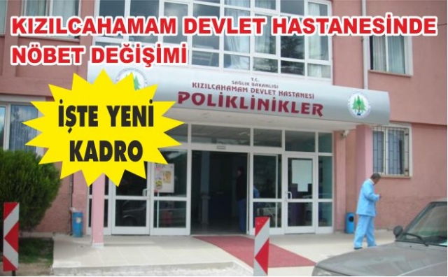 KIZILCAHAMAM DEVLET HASTANESİNDE REVİZYON