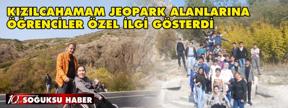  KIZILCAHAMAM JEOPARK ALANLARINA ÖĞRENCİLER ÖZEL İLGİ GÖSTERDİ