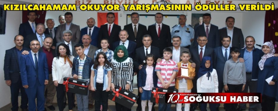 KIZILCAHAMAM OKUYOR YARIŞMASININ ÖDÜLLER VERİLDİ