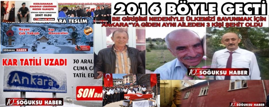 KIZILCAHAMAMDA 2016 YILI  BÖYLE GEÇTİ