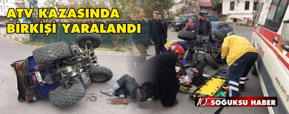  KIZILCAHAMAM'DA ATV KULLANAN BİR KİŞİ KAZA YAPTI.