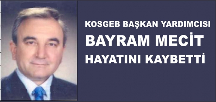 KOSGEP BAŞKAN YARDIMCISI BAYRAM MECİT HAYATINI KAYBETTİ