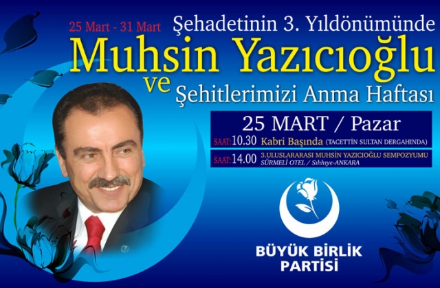 MERHUM MUHSİN YAZICIOĞLU KABRİ BAŞINDA ANILACAK