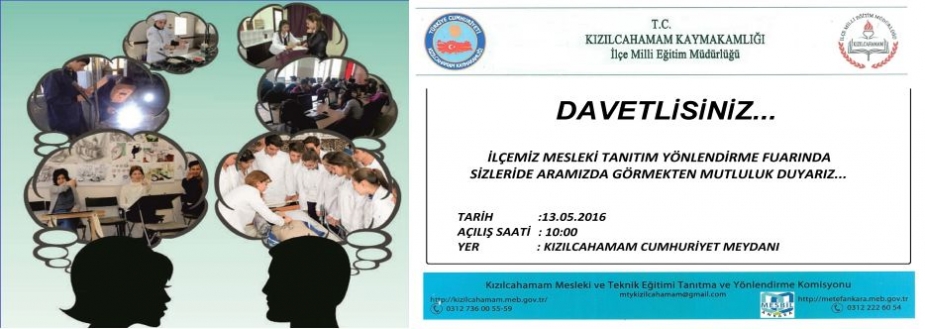 MESLEKİ TANITIM YÖNLENDİRME FUARINA DAVETLİSİNİZ…