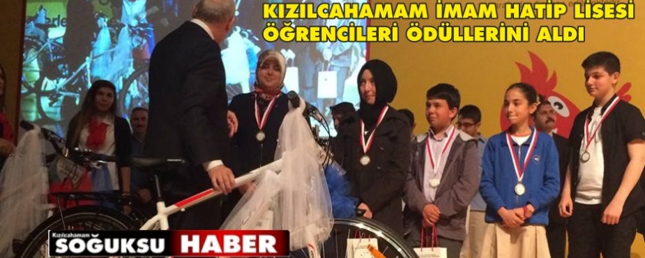 ÖĞRENCİLER ÖDÜLLERİNİ ALDI