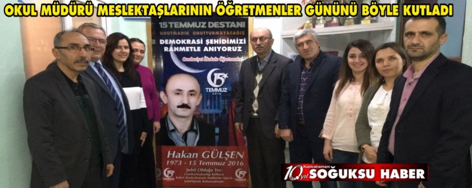 OKUL MÜDÜRÜNDEN ANLAMLI KUTLAMA