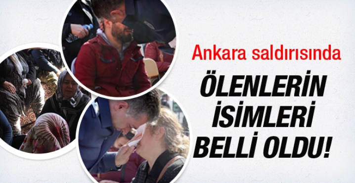 PATLAMADA ÖLENLERİN KİMLİKLERİ BELİRLENDİ