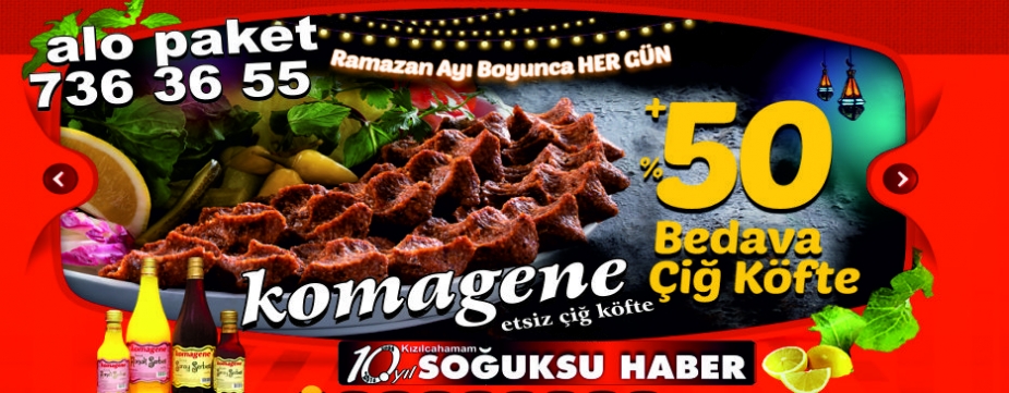 RAMAZAN AYI BOYUNCA %50 BEDAVA