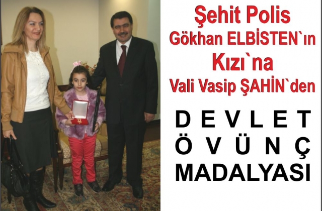 ŞEHİT GÖKHAN ELBİSTAN'IN AİLESİNE ÖVÜNÇ MADALYASI