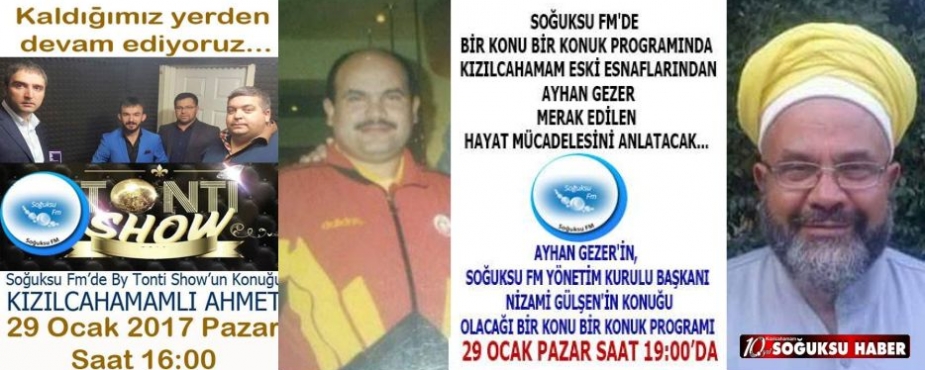 SOĞUKSU FM DE İKİ CANLI YAYIN BİRDEN