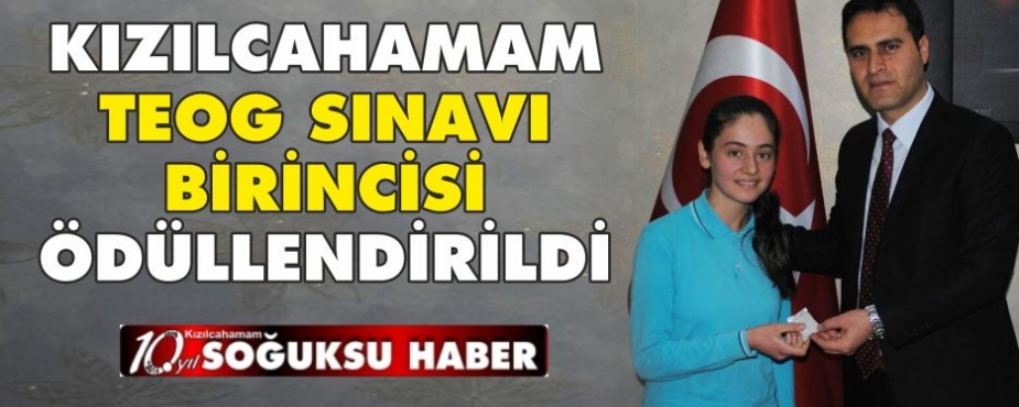 TEOĞ BİRİNCİSİ ÖDÜLLENDİRİLDİ