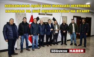 AŞAĞI ÇANLI MAHALLESİ HEYETİNDEN KAYMAKAM'A ZİYARET