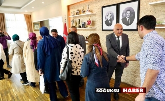 BAŞKAN ACAR PERONELİ İLE MAKAMINDA BAYRAMLAŞTI