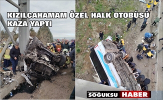 MİNİBÜS KAZASI, ÖLÜ VE YARALILARA VAR