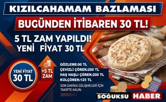 KIZILCAHAMAM BAZLAMASINA FİYAT GÜNCELLEMESİ