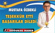 ÖZBEKLİ’den TEŞEKKÜR MESAJI