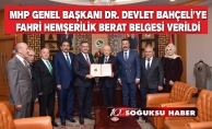 DEVLET BAHÇELİ FAHRİ HEMŞERİMİZ OLDU