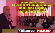 BAŞKAN PERSONELİ İLE BAYRAMLAŞTI