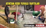 AK GENÇLİK ATIKLARDAN KEDİ YUVASI YAPTI