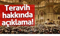 DİYANET’TEN FLAŞ TERAVİH NAMAZI KARARI!