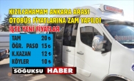 OTOBÜSLERDE'DE ZAM GELDİ