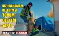 KIZILCAHAMAMDA TOHUM DESTEĞİ YAPILDI