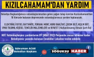 KIZILCAHAMAM BELEDİYESİ TARAFINDAN YARDIM KAMPANYASI BAŞLATILDI