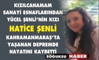 KIZILCAHAMAMLI HEMŞERİMİZ HATİCE ŞENLİ'DEN ACI HABER GELDİ