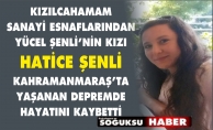 KIZILCAHAMAMLI HEMŞERİMİZ HATİCE ŞENLİ'DEN ACI HABER GELDİ