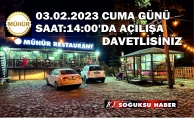 MÜHÜR RESTAURANT AÇILIŞINA DAVETLİSİNİZ