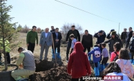 ORMANCILIK GÜNÜNDE DEPREM ZEDELERLE FİDAN DİKİMİ YAPILDI