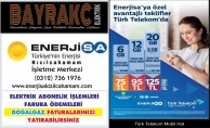 BAYRAKÇI ELEKTİRKTE TÜRK TELEKOM AVANTAJI