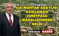 GAZİ TEKİN İSMETPAŞA MAHALLESİNE MUHTAR ADAYLIĞINI AÇIKLADI