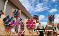 ATIKTAN ÇİÇEK BUKETİNE DÖNÜŞTÜRDÜLER