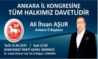 DEMOKRAT PARTİ ANKARA İL KONGRESİNE DAVET