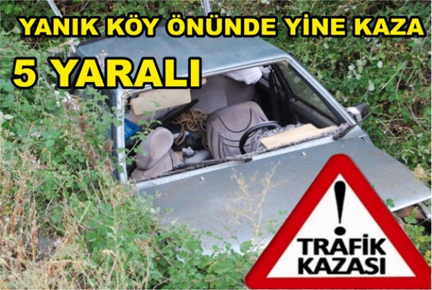 TRAFİK KAZASI 5 YARALI