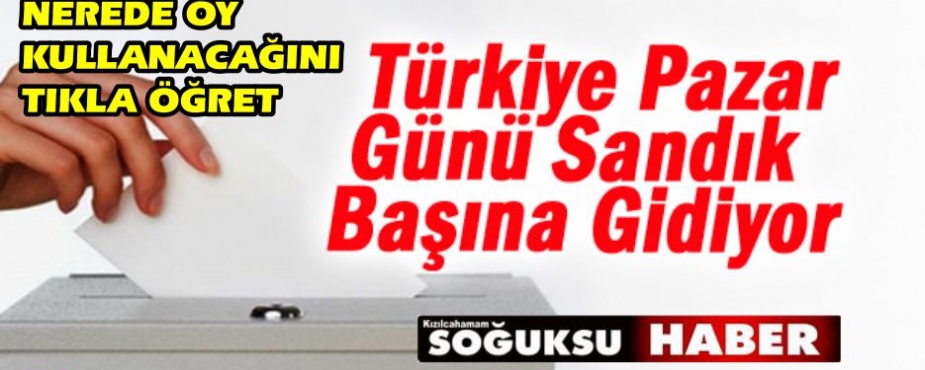 TÜRKİYE SANDIK BAŞINA GİDİYOR