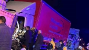 AKYARMA MEVKİİNDE ZİNCİRLEME TIR KAZASI 2 YARALI