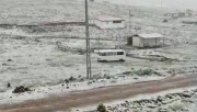 KIZILCAHAMAM'IN YÜKSEK KESİMLERİNE KAR YAĞDI