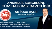 DEMOKRAT PARTİ ANKARA İL KONGRESİNE DAVET