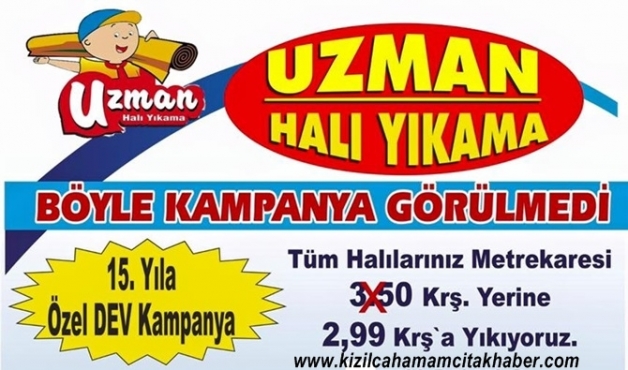 UZMAN YIKAMADA 15. YILA ÖZEL İNDİRİM