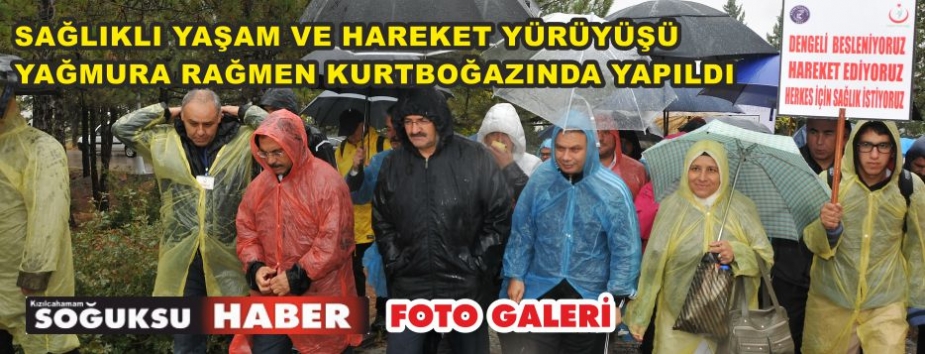 YAĞMURA RAĞMEN YÜRÜDÜLER