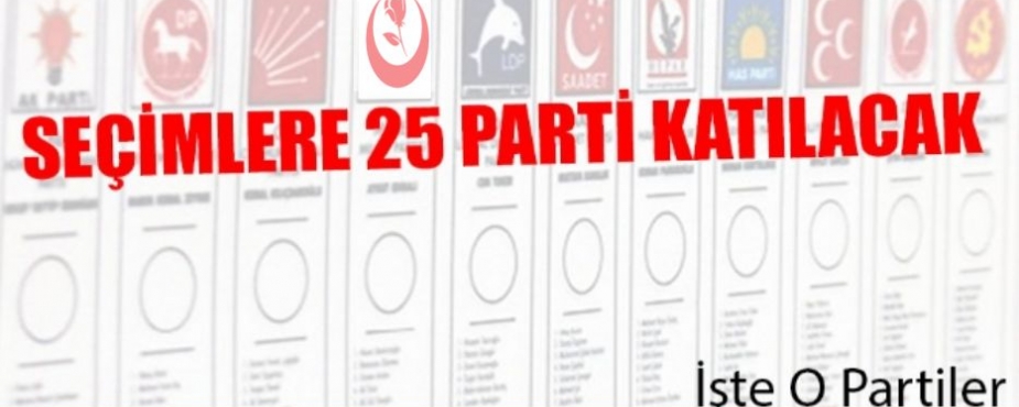 YSK SEÇİMLERE KATILACAK PARTİLERİ BELİRLEDİ